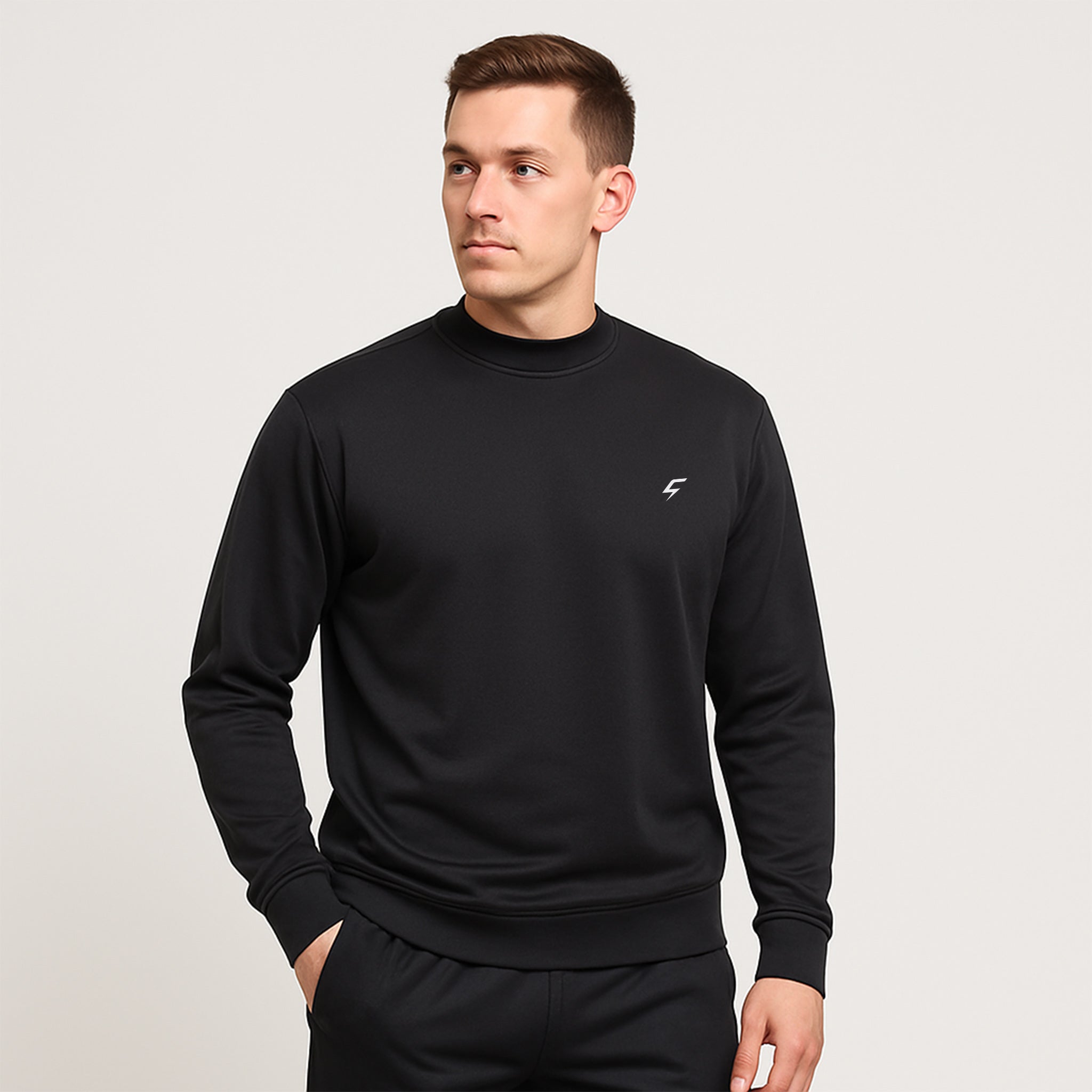 سويت شيرت تدريب رجالي برقبة دائرية