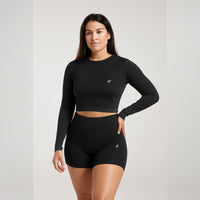 SQUATMODE LONG SLEEVE CROP TOP