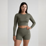 SQUATMODE LONG SLEEVE CROP TOP